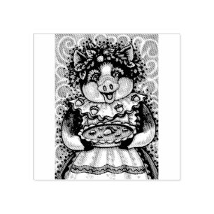 TAMPONS ENCREURS PIG MÈRE'S ACORN PIE RUBBER STAMP