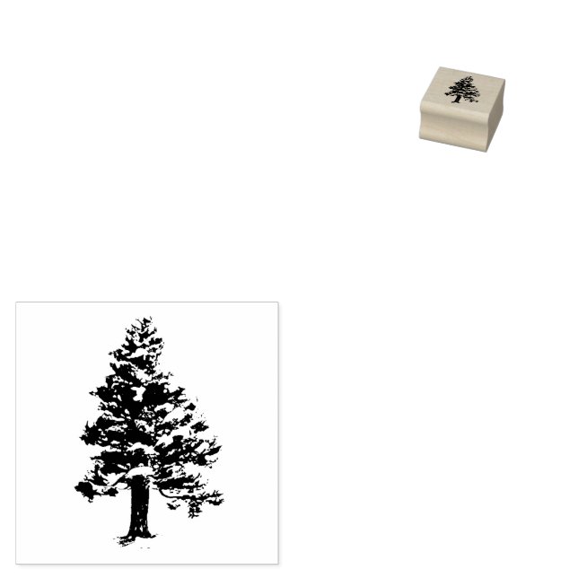 Tampons Encreurs Pin Tree avec neige Noël (Tamponné)