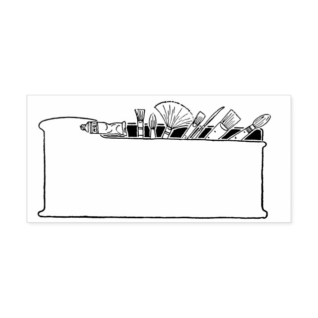 Tampons Encreurs Pinceaux Art Nouveau Étiquette ou papeterie (Impression)