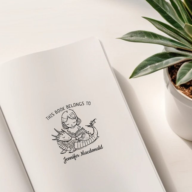 Tampons Encreurs Plaque de livre personnalisée pour bébé Dragon (Créateur téléchargé)
