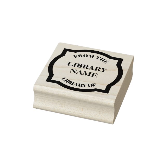 Tampons Encreurs Plaque de livres Quatrefoil - Bibliothèque (Tampon)