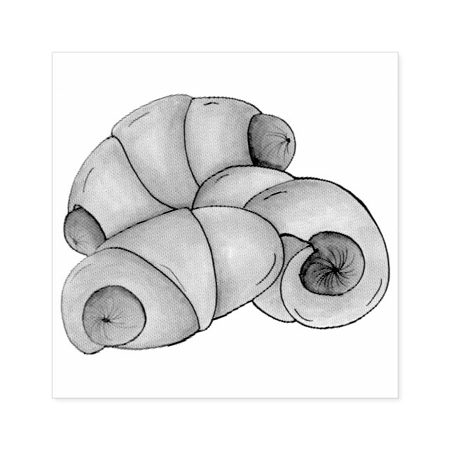 Tampons Encreurs Porcs dans une couverture Croissant Rouleau Hot Ch (Impression)