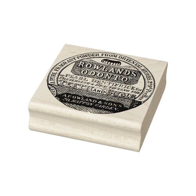 Tampons Encreurs Poudre dentaire vintage Contenue Timbre en caoutch (Tampon)