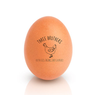 Tampons Encreurs Poulets dessinés à la main Petits oeufs de ferme