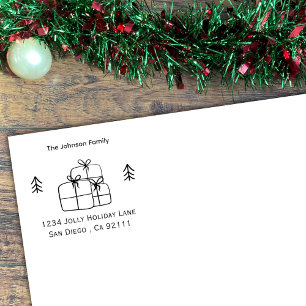Tampons Encreurs Présents et PIne Arbres DOodle Wood Art Stamp