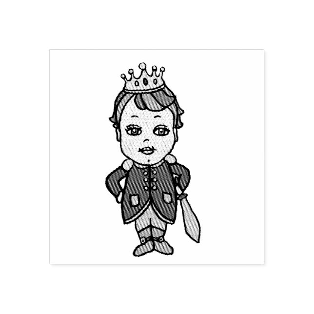 Tampons Encreurs Prince adorable de la caricature (Impression)