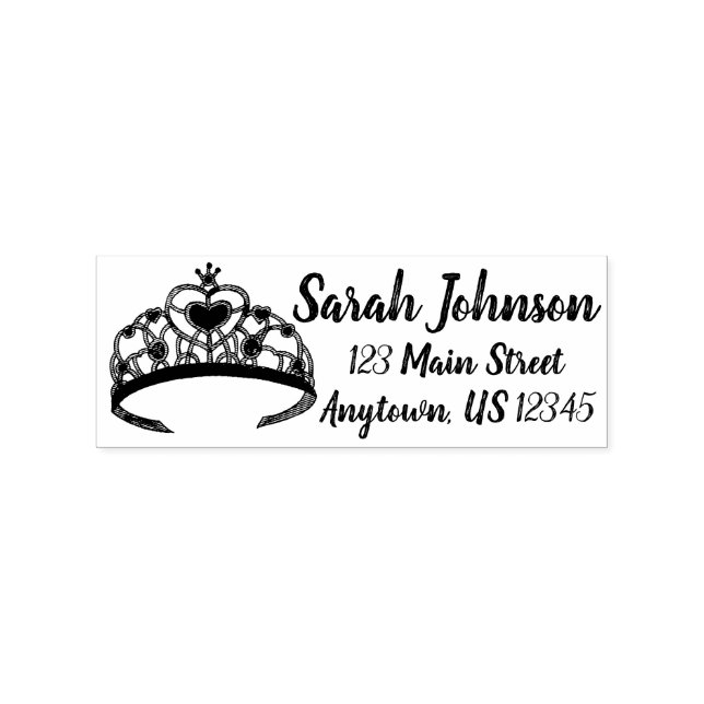 Tampons Encreurs Princess Silver Tiara Pourcentage Queen Adresse de (Impression)