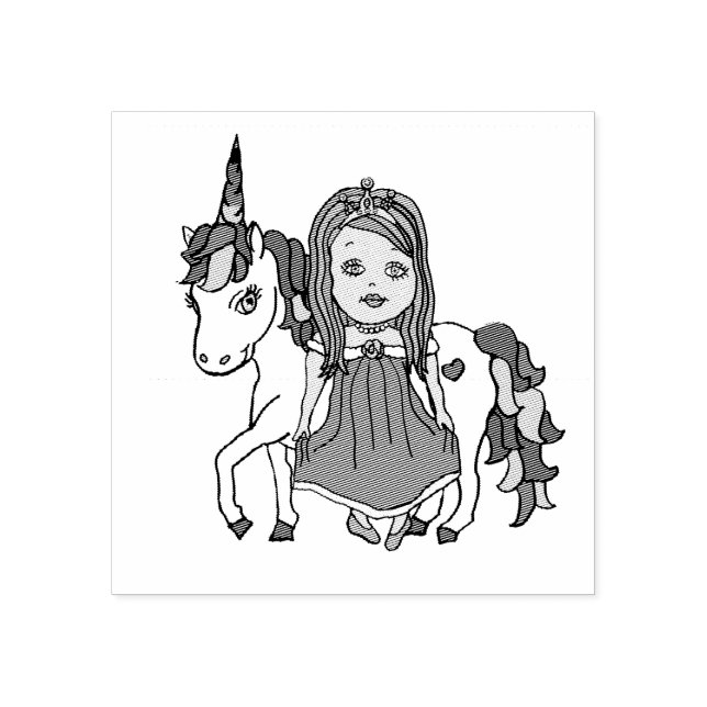 Tampons Encreurs Princesse et licorne (Impression)