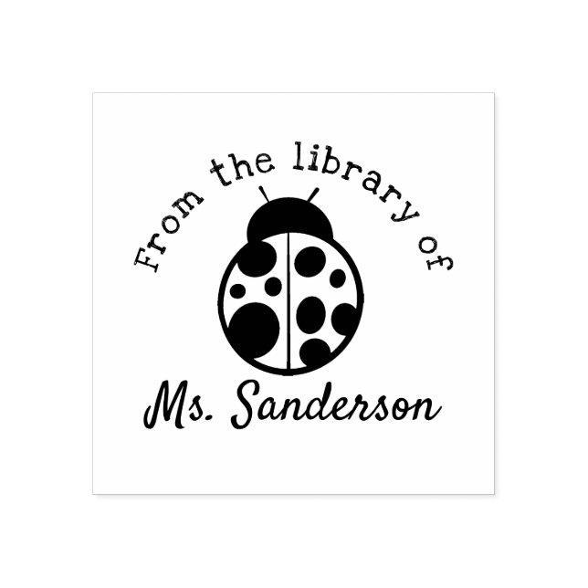 Tampons Encreurs Professeur de la bibliothèque de la classe Ladybug (Impression)