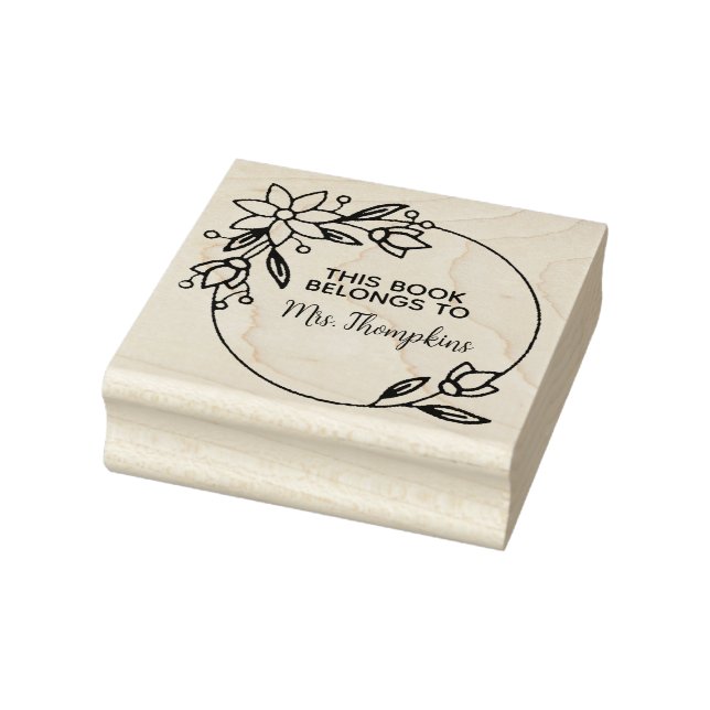 Tampons Encreurs Professeurs Réserver Appartient au Nom Livre (Tampon)