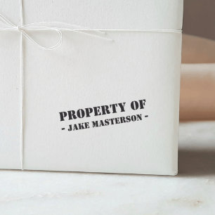 Tampons Encreurs Property Of Your Name   Personalized Rubber Stamp