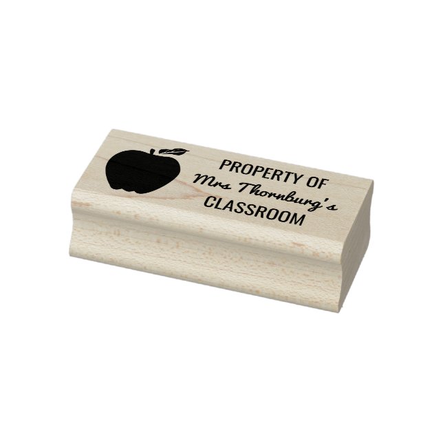Tampons Encreurs Propriété de l'enseignant de la classe Apple Silho (Tampon)