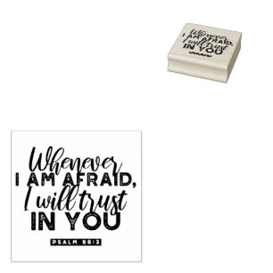 Tampons Encreurs Psaume 56:3 Bible Verse Art "Je ferai confiance en