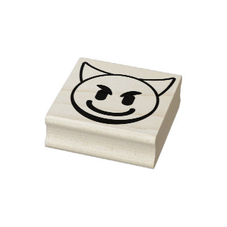 Tampons Encreurs Purple Devil Emoji Rubber Stamp 