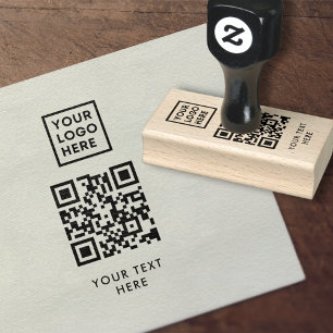 Tampons Encreurs QR Code Business Logo Professionnel Moderne