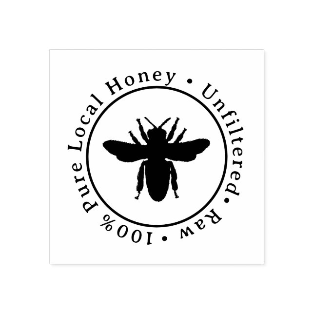 Tampons Encreurs Queen Bee 100% Pure Local Non filtré Miel cru (Impression)