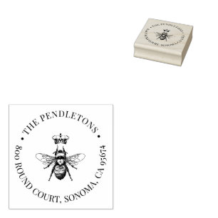 Tampons Encreurs Queen Bee Nom de famille Adresse de retour