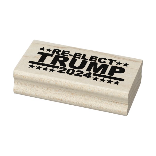 TAMPONS ENCREURS RÉÉLECTION DE DONALD TRUMP 2024 STAMP WOOD ART (Tampon)
