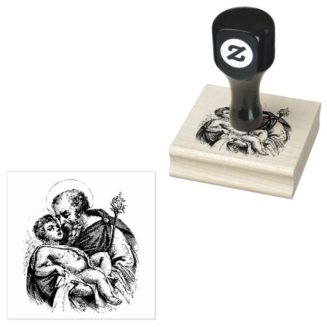 Tampons Encreurs Religieux catholique Saint Joseph et Enfant Jésus  (Tamponné)