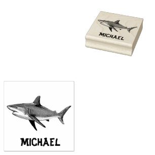 Tampons Encreurs Requin Branché  Personnalisé 