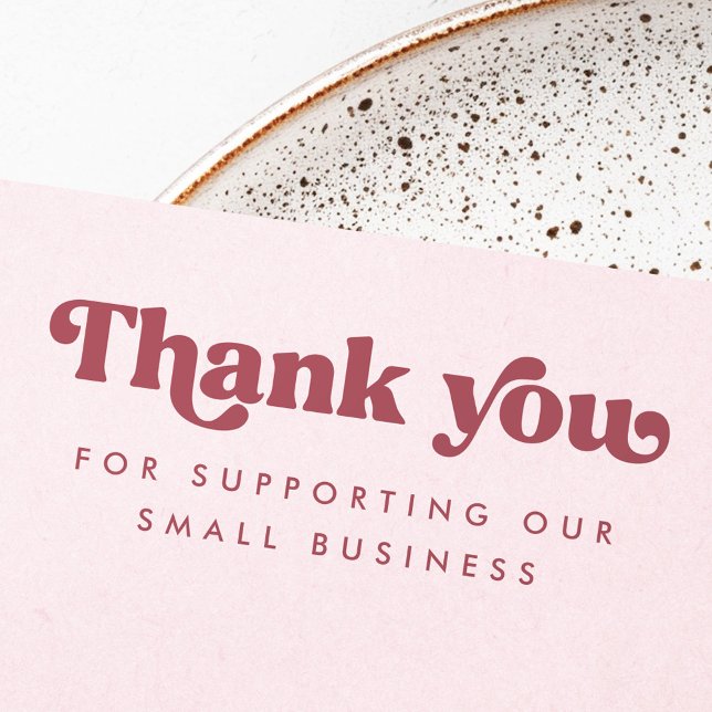 Tampons Encreurs Retro merci de soutenir notre entreprise (Retro thank for you supporting our business rubber stamp)