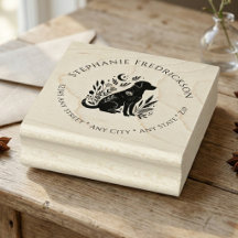 Return Address Dog Floral Celestial Botanical Gift