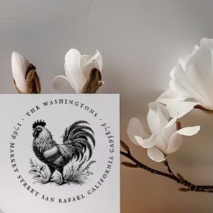 Tampons Encreurs Rond Vintage Roster Nom de famille Adresse de reto