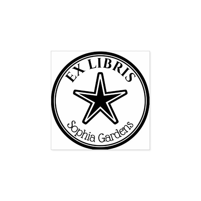 Tampons Encreurs Round Ex Libris - Étoile en plan (Impression)