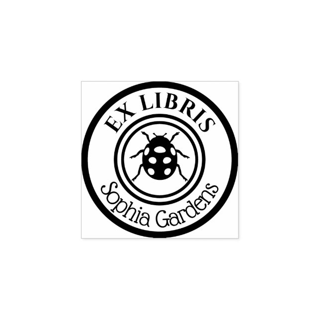 Tampons Encreurs Round Ex Libris Ladybird Motif (Impression)