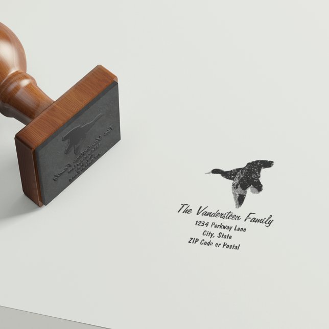 Tampons Encreurs Rustic Duck Hunt Sports Nom de famille Retour Timb (Créateur téléchargé)