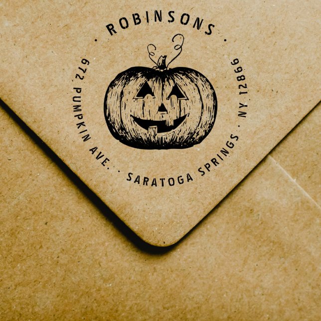 Tampons Encreurs Rustic Jack O´Lantern Citrouille Adresse d´Hallowe (Créateur téléchargé)