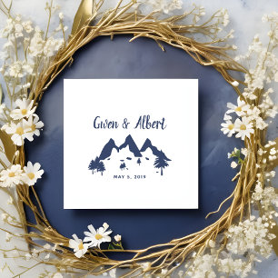 Tampons Encreurs Rustic Mountains Wedding Monogram