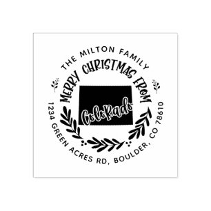 Tampons Encreurs rustique colorado joyeux noël adresse de retour