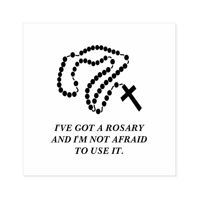 TAMPONS ENCREURS SAINT ROSARY BEATS VIRGIN MARY RUBBER STAMP (Impression)
