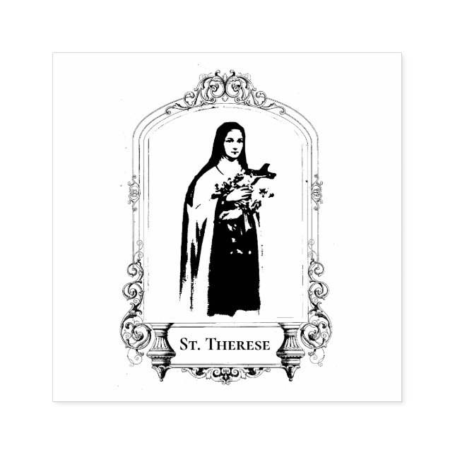 Tampons Encreurs Saint Therese Carmelite Saint Religieux Catholique (Impression)