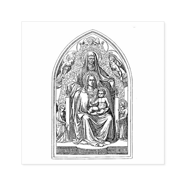 Tampons Encreurs Sainte Anne avec la Sainte Vierge Marie Jésus cath (Impression)