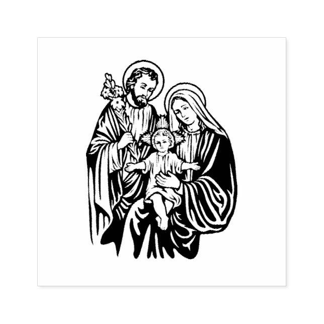 Tampons Encreurs Sainte Famille Jésus Marie Joseph Religieux cathol (Impression)