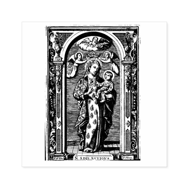 Tampons Encreurs Sainte Vierge Marie Jésus Religieux (Impression)