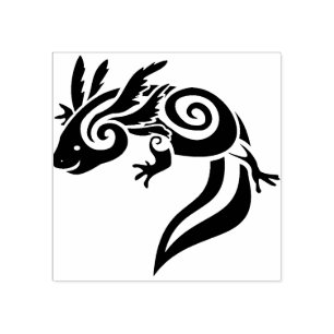 Tampons Encreurs Salamandre tribale noire de Mexicain d'Axolotl