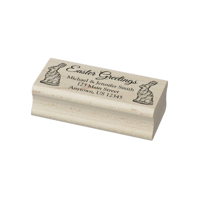 Tampons Encreurs Salutations de Pâques Chocolat Bunny Rabbit Adress (Tampon)