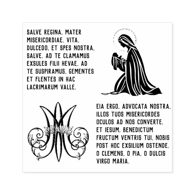 Tampons Encreurs Salve catholique traditionnelle Regina Mary Prayer (Impression)