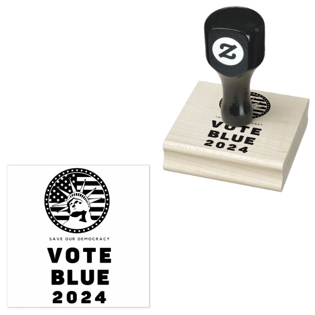 Tampons Encreurs Save Democracy Vote Blue 2024 Election (Tamponné)