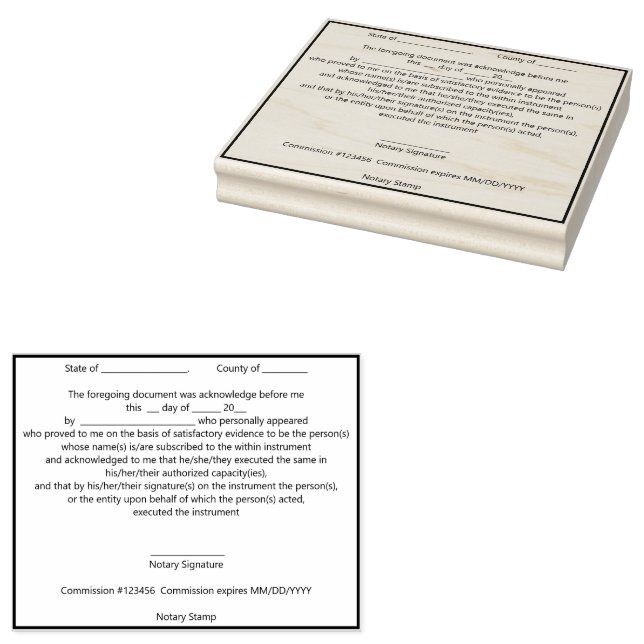 Tampons Encreurs Sceau de reconnaissance publique notaire moderne (Tamponné)