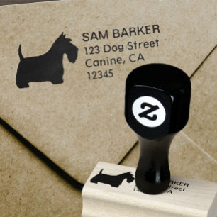Tampons Encreurs Scottish Terrier Scottie Dog Adresse de retour