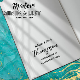 Tampons Encreurs Script minimaliste moderne - Nom manuscrit Adresse
