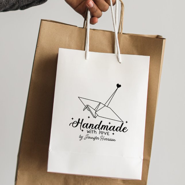 Tampons Encreurs Script Moderne Origami Entreprise artisanale, Gran (Créateur téléchargé)