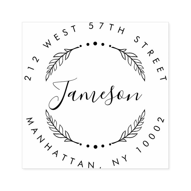 Tampons Encreurs Script personnalisé et nom de famille Adresse de r (Impression)