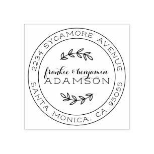 Tampons Encreurs Script Russe Round Married Couple Return Adresse