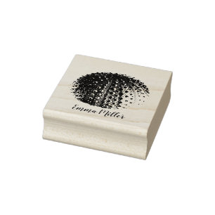 Tampons Encreurs Sea Urchin Nom personnalisé Signature Wood Art