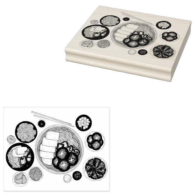 Tampons Encreurs Shabu-Shabu Japon Cuisine japonaise Cuisine japona (Tamponné)